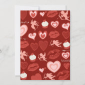 バレンタインデー妊娠の発表ハート赤 案内状 (裏面)