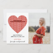 バレンタインデー妊娠の発表ビッグハート 案内状 (正面)