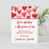 バレンタインデー妊娠の発表red sweet 案内状 (スタンド正面)