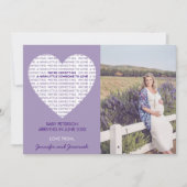 バレンタインデー妊娠発表タイポグラフィ 案内状 (正面)