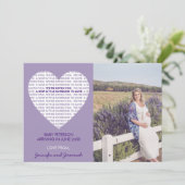 バレンタインデー妊娠発表タイポグラフィ 案内状 (スタンド正面)