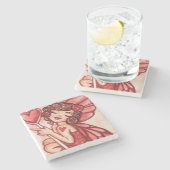 バレンタインデー妖精 ストーンコースター (横)