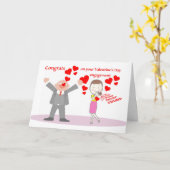 バレンタインデー婚約おめでとう カード (黄色い花)