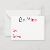 バレンタインデー子供へカード ノートカード (裏面)