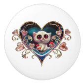 バレンタインデー子猫 セラミックノブ (正面)