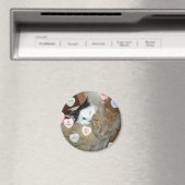 バレンタインデー子猫 マグネット (インサイチュ (食洗機))