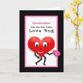 バレンタインデー孫娘愛虫 カード (黄色い花)