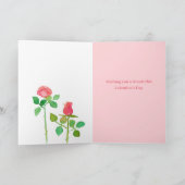 バレンタインデー宗教ヨハネ聖書の聖句バラ カード (内部)