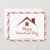 バレンタインデー実在エステートハウスハート ポストカード (正面/裏面)