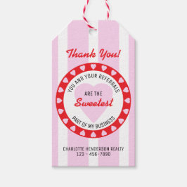 バレンタインデー実在エステートピンク紹介 ギフトタグ