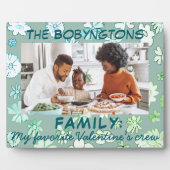 バレンタインデー家族の写真引用文フローラ緑 フォトプラーク (正面)