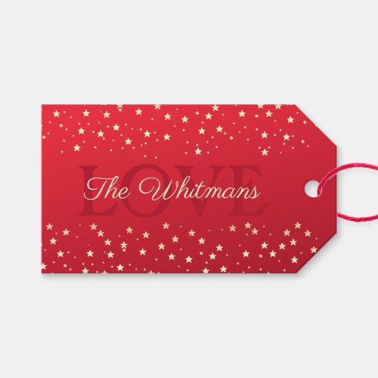 バレンタインデー家族の愛 ギフトタグ (正面(横))