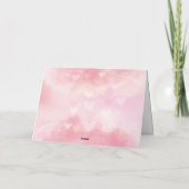 バレンタインデー小さな女の子から祖母までピンク シーズンカード (裏面)