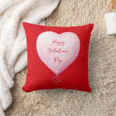 バレンタインデー幸せハートカスタム明るい赤 クッション (ブランケット)