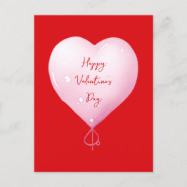 バレンタインデー幸せハートカスタム明るい赤 シーズンポストカード