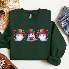 バレンタインデー幽霊シャツbooバレンタインの贈り物 スウェットシャツ