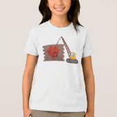 バレンタインデー建築難破クレーン トライブレンドTシャツ (正面)