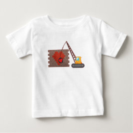 バレンタインデー建築難破クレーン ベビーTシャツ