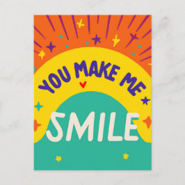 バレンタインデー引用文"あなたは私をスマイル" ポストカード