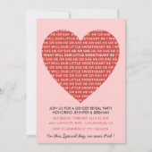 バレンタインデー性別がバレンタインのピンクの赤を明らかにする 招待状 (正面)