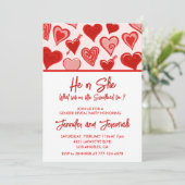 バレンタインデー性別は甘い赤いピンクを明らかにする 招待状 (スタンド正面)