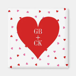 バレンタインデー恋人のイニシャル磁石 マグネット