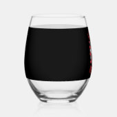 バレンタインデー恐竜I盗むハート愛Tレックス ステムなしワイングラス (左)