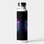 バレンタインデー愛がネオンを痛めるハート ウォーターボトル (右面)