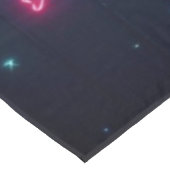 バレンタインデー愛がネオンを痛めるハート テーブルクロス (アングル)