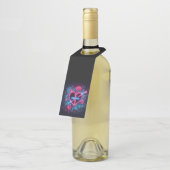 バレンタインデー愛がネオンを痛めるハート ボトルネックタグ (アングル)