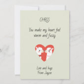 バレンタインデー愛されるラマスヴァレンティーンズカード カード (裏面)