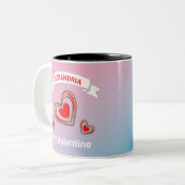 バレンタインデー愛するハート コーヒーマグカップ (正面左)