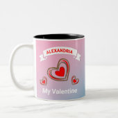 バレンタインデー愛するハート コーヒーマグカップ (左)