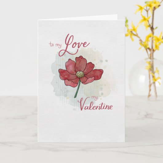 バレンタインデー愛するバレンタイン カード (黄色い花)