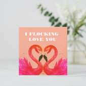 バレンタインデー愛するフラミンゴの鳥 シーズンカード (スタンド正面)