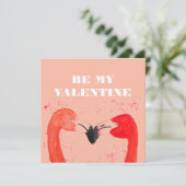 バレンタインデー愛するフラミンゴの鳥 シーズンカード (スタンド正面)