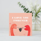 バレンタインデー愛するフラミンゴの鳥 シーズンカード (スタンド正面)