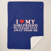 バレンタインデー愛する彼女 シェルパブランケット (正面)