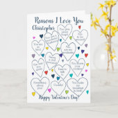 バレンタインデー愛する理由パーソナライズされた カード (黄色い花)