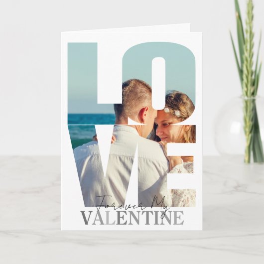 バレンタインデー愛の写真永遠バレンタイン カード (正面)
