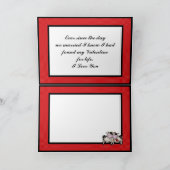 バレンタインデー愛は挨拶状を脅かします シーズンカード (内部)