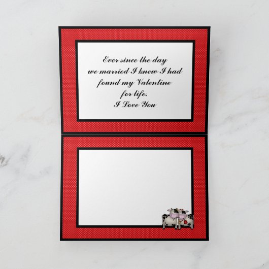 バレンタインデー愛は挨拶状を脅かします シーズンカード (内部)