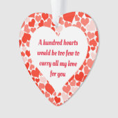 バレンタインデー愛カスタマイズし オーナメント (正面)