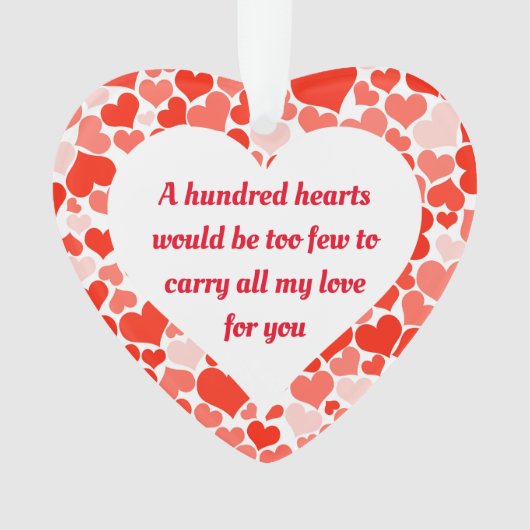 バレンタインデー愛カスタマイズし オーナメント (正面)