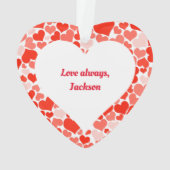 バレンタインデー愛カスタマイズし オーナメント (裏面)