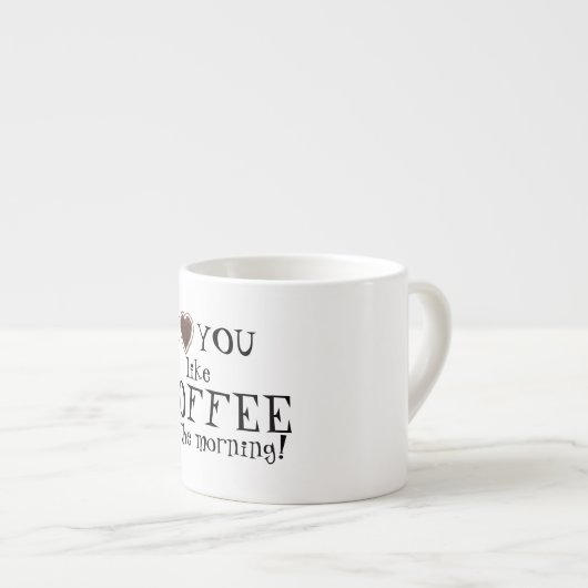バレンタインデー愛コーヒーエスプレッソのマグを好みます エスプレッソカップ (正面右)