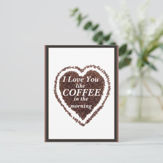 バレンタインデー愛コーヒー郵便はがきを好みます シーズンポストカード (スタンド正面)