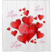 バレンタインデー愛シャワー・カーテン シャワーカーテン (正面)