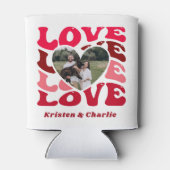 バレンタインデー愛ハートカスタム写真 缶クーラー (裏面)