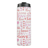 バレンタインデー愛ハート書道スクリプト タンブラー (正面)